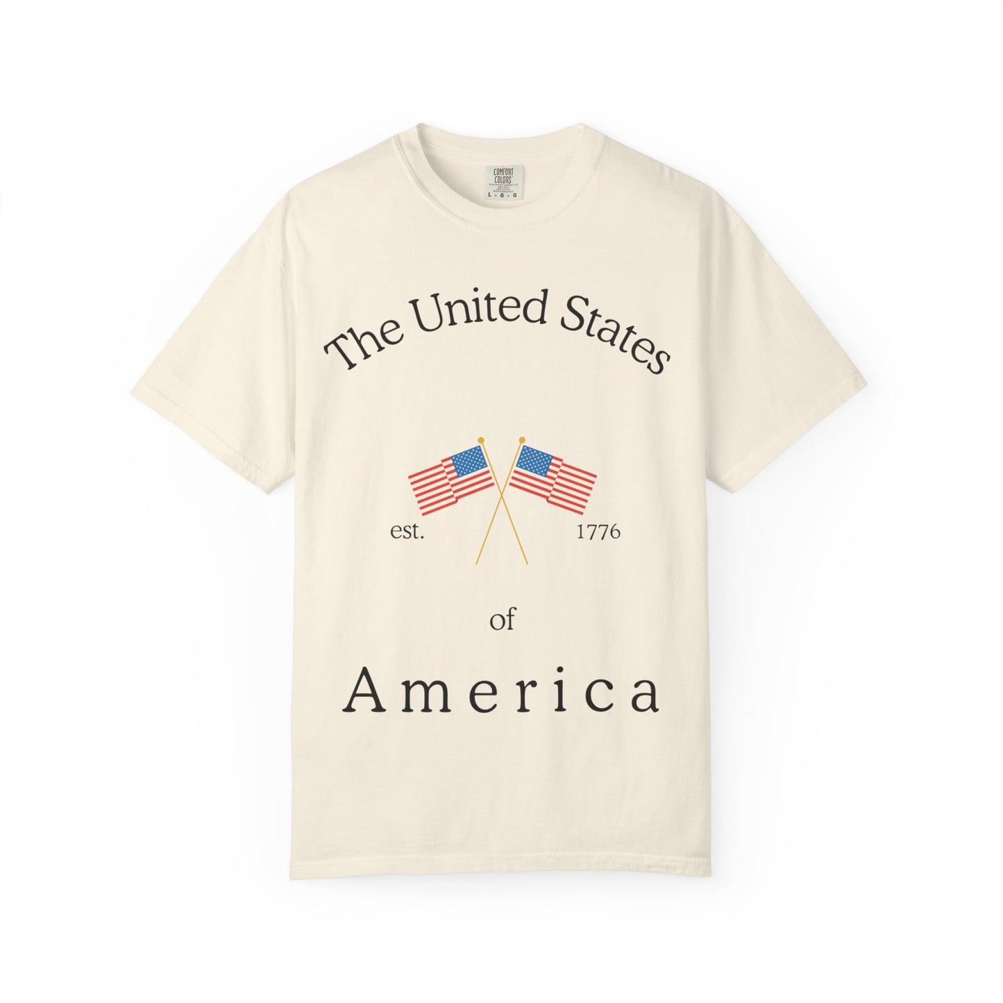 Patriotic Graphic Tee: The United States of America