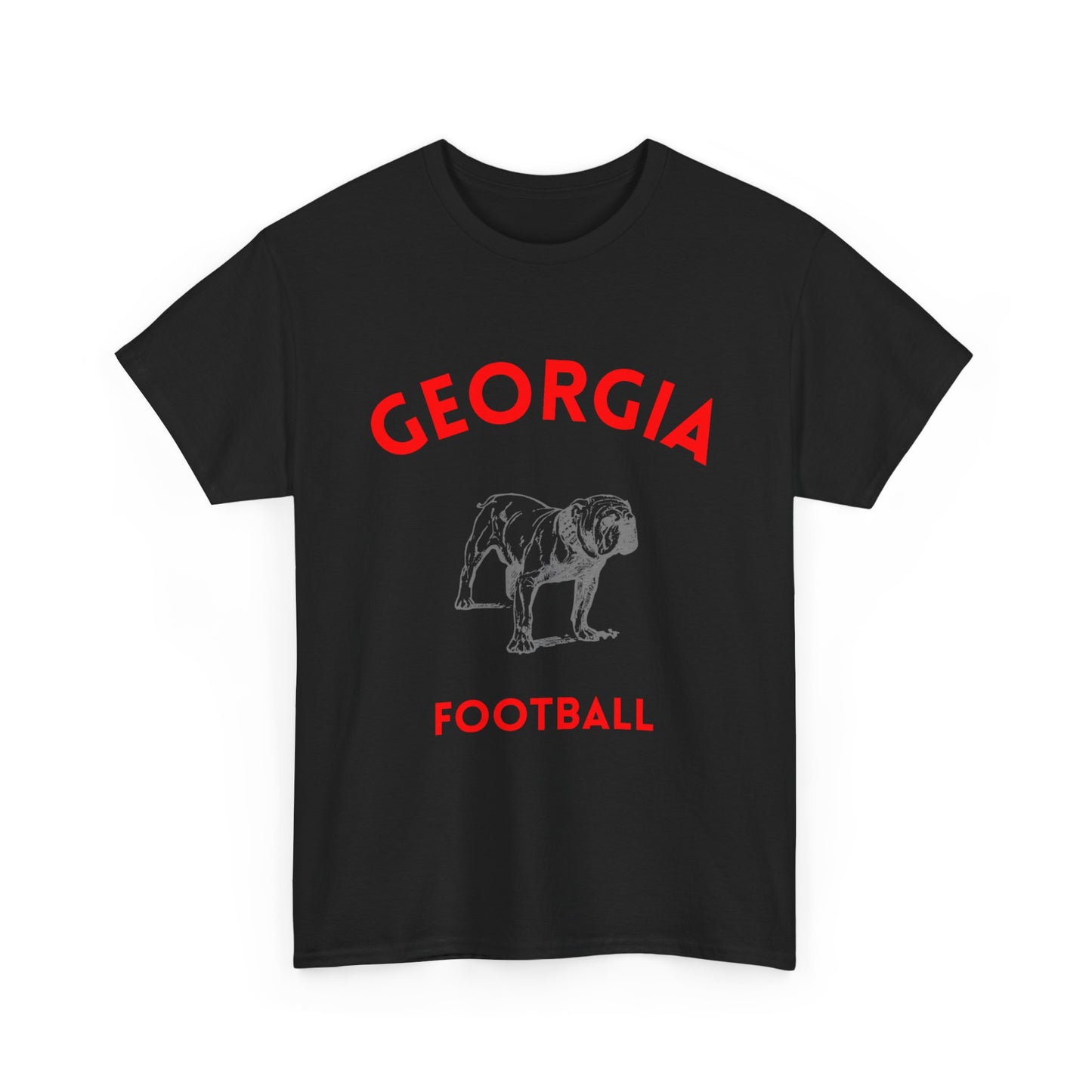 Georgia Football Unisex Heavy Cotton Tee, Casual Sports Tee, Football Game Shirt, Gift for Fans, Georgia Bulldogs Apparel