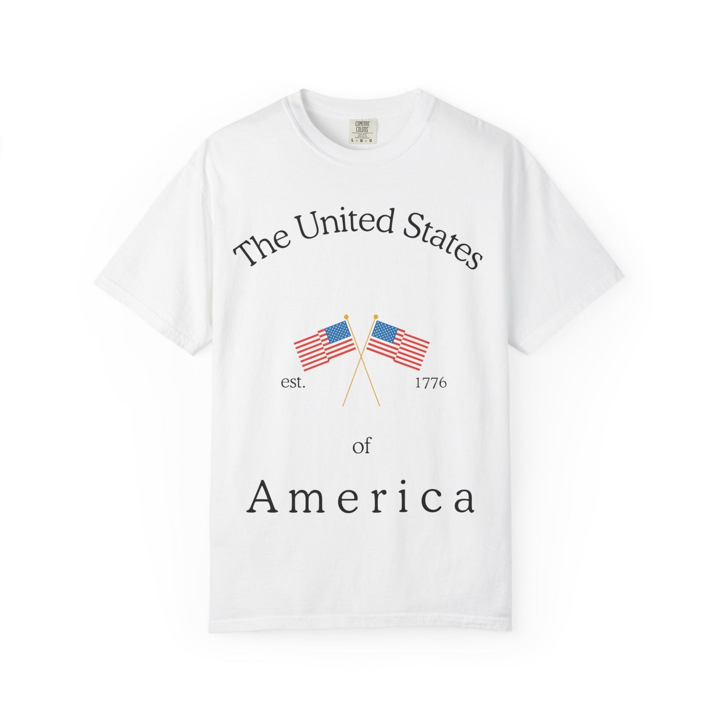 Patriotic Graphic Tee: The United States of America