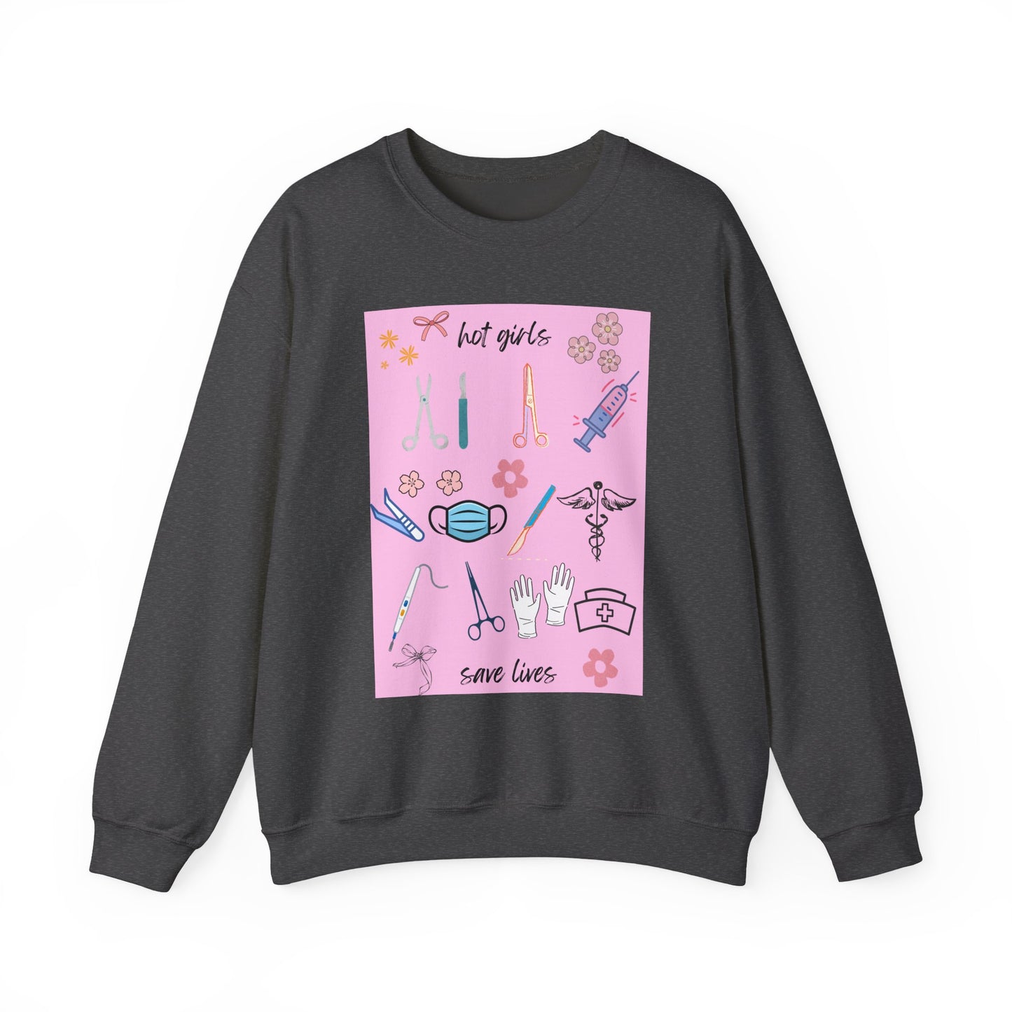 Healthcare Heroes Sweatshirt, Hot Girls Save Lives Crewneck, Nurse Appreciation Gift, Medical Student Sweatshirt, Cute Medical [...]