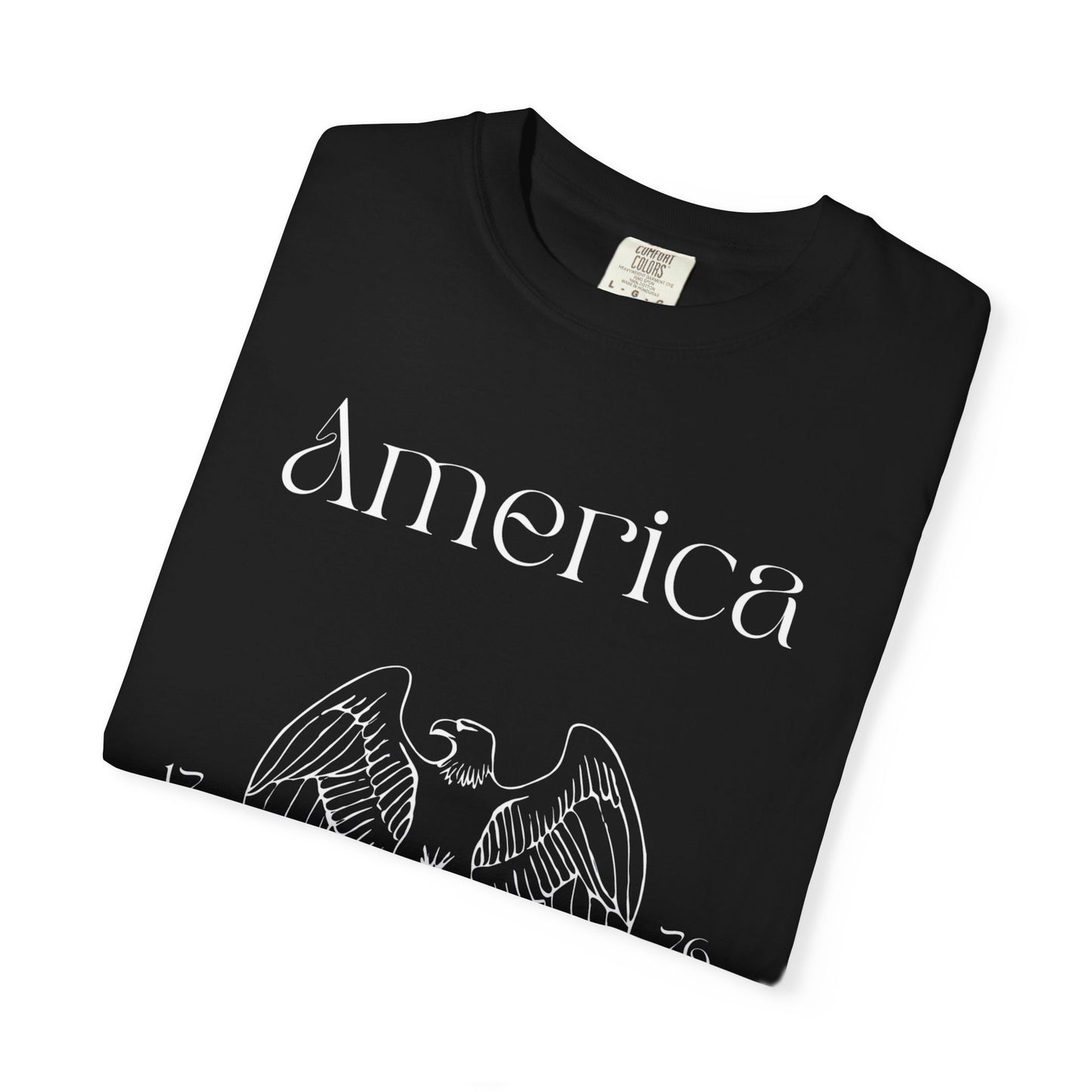 Vintage America T-Shirt - Home of the Brave - Unisex Garment-Dyed Tees