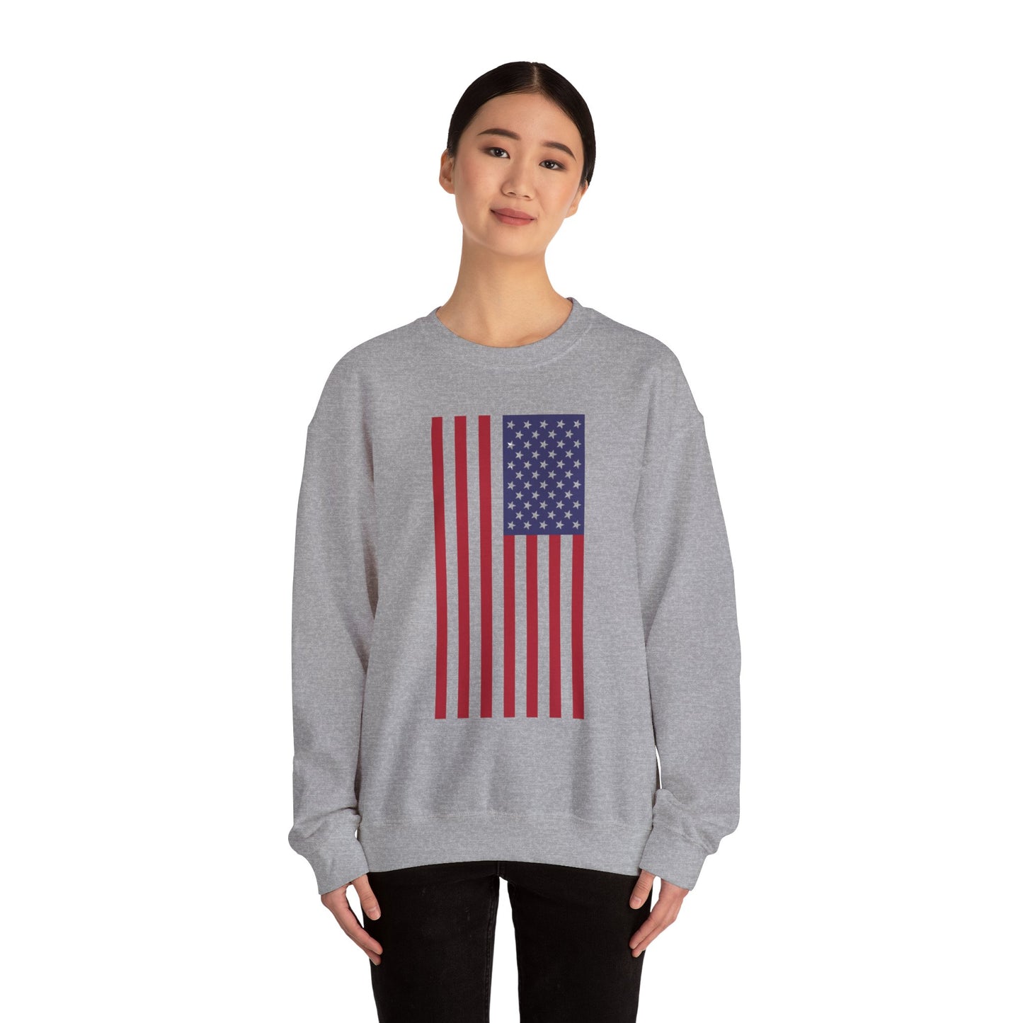 Patriotic USA Flag Crewneck Sweatshirt