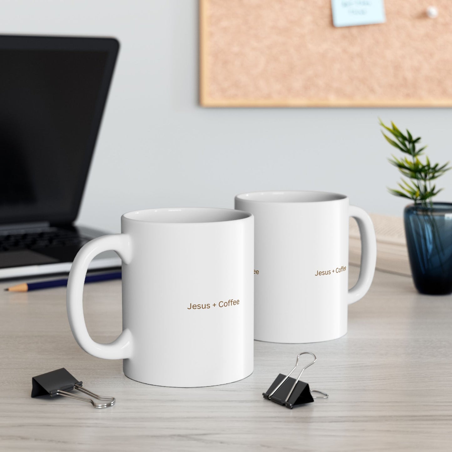 Christian Coffee Mug - 11oz & 15oz, Jesus + Coffee, Inspirational Drinkware, Gift for Believers, Perfect for Faith-Based Occasions