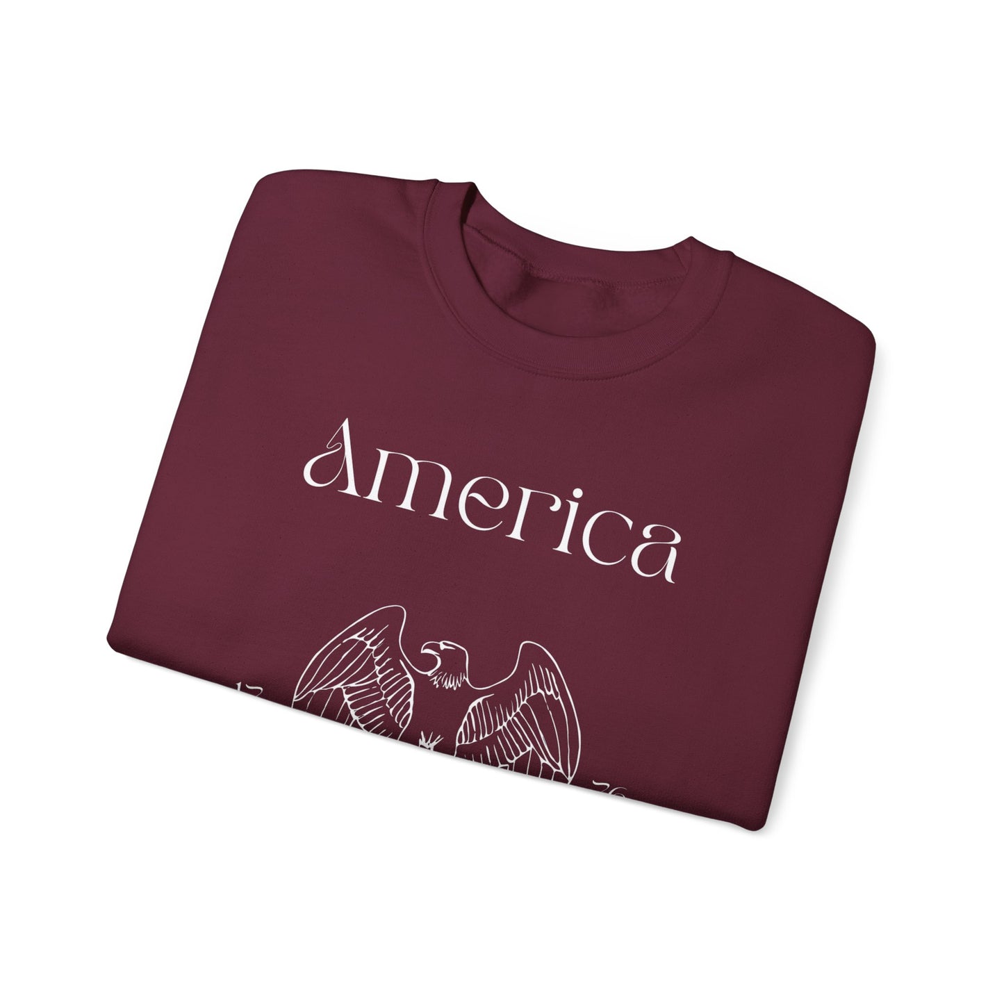 Patriotic Unisex Crewneck Sweatshirt - America, Home of the Brave