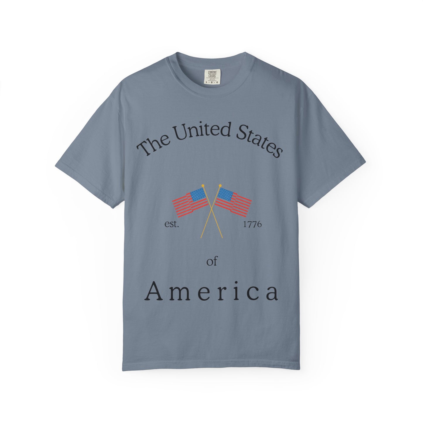Patriotic Graphic Tee: The United States of America