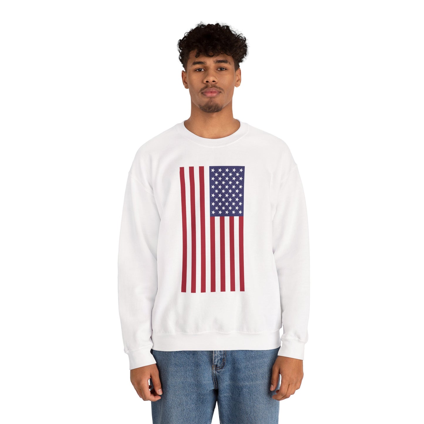 Patriotic USA Flag Crewneck Sweatshirt