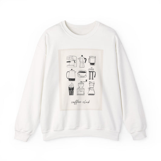 Coffee Club Crewneck Sweatshirt, Cozy Fashion Sweatshirt, Perfect for Coffee Lovers, Unique Gift for Baristas, Casual Wear, Coffee [...]