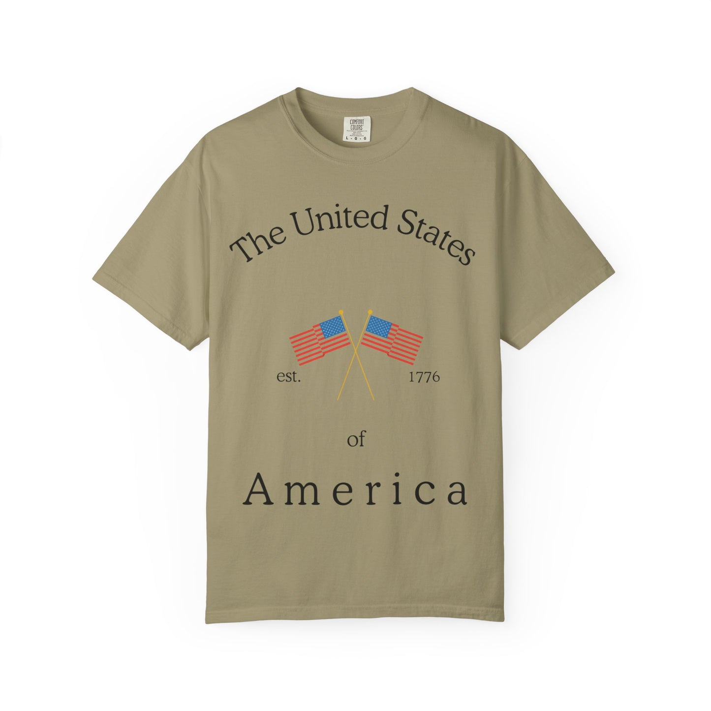 Patriotic Graphic Tee: The United States of America