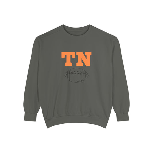 Tennessee Football Sweatshirt, Unisex Crewneck, Garment-Dyed Pullover, Game Day Apparel, Fall Fashion, Casual Wear, Sports Gift