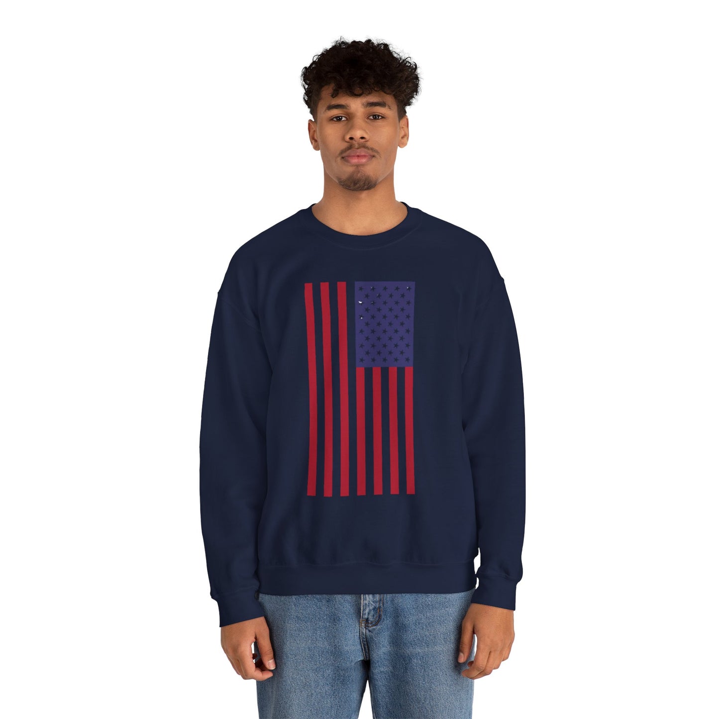 Patriotic USA Flag Crewneck Sweatshirt