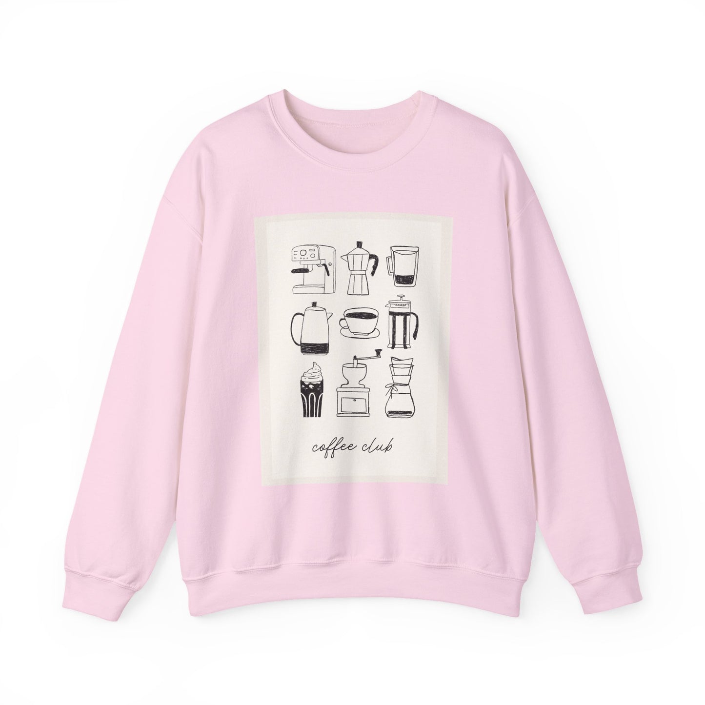Coffee Club Crewneck Sweatshirt, Cozy Fashion Sweatshirt, Perfect for Coffee Lovers, Unique Gift for Baristas, Casual Wear, Coffee [...]