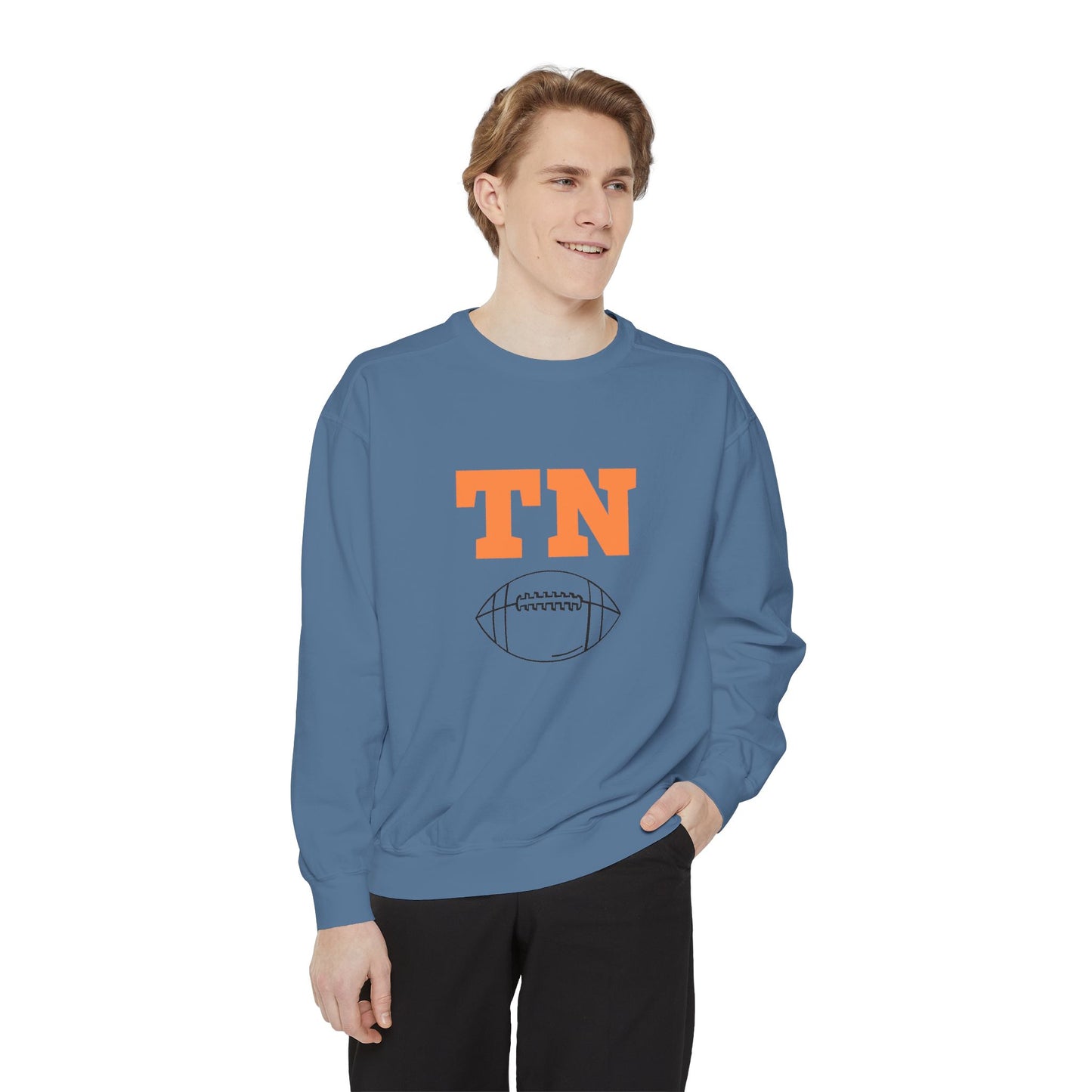 Tennessee Football Sweatshirt, Unisex Crewneck, Garment-Dyed Pullover, Game Day Apparel, Fall Fashion, Casual Wear, Sports Gift