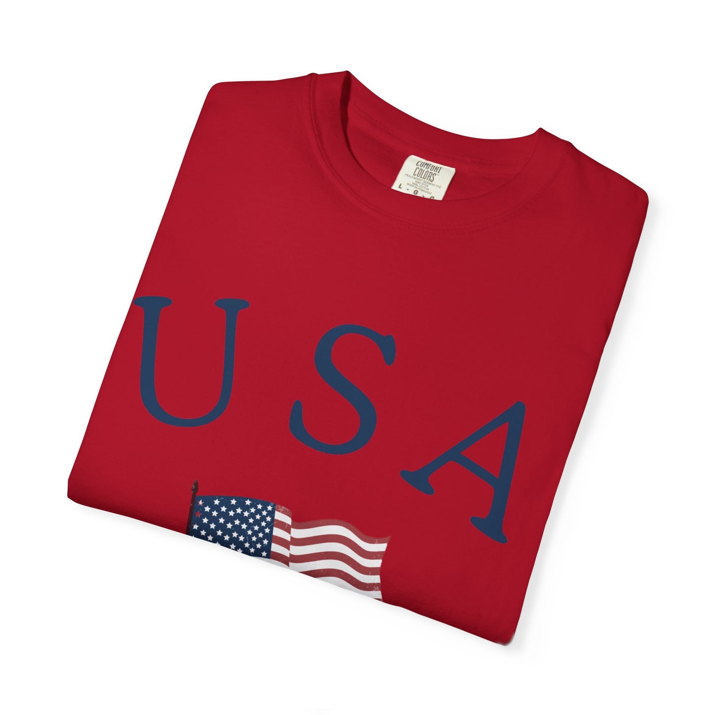 USA Flag Unisex Garment-Dyed T-Shirt