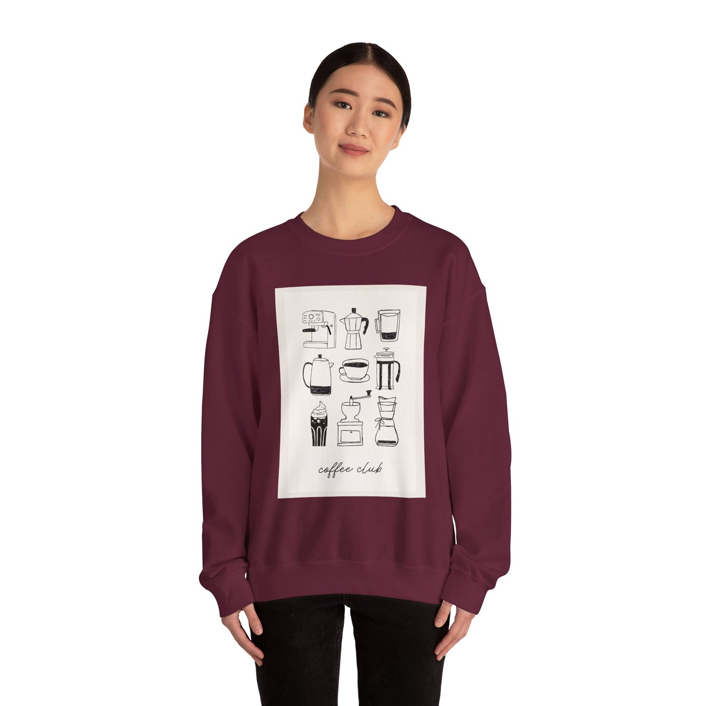 Coffee Club Crewneck Sweatshirt, Cozy Fashion Sweatshirt, Perfect for Coffee Lovers, Unique Gift for Baristas, Casual Wear, Coffee [...]