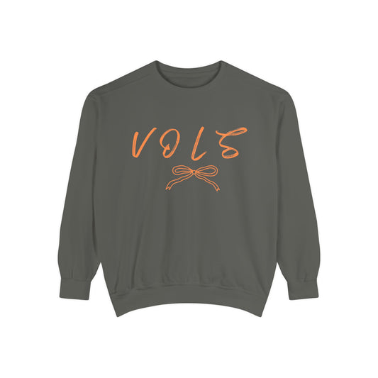 Vols Garment-Dyed Sweatshirt, Cozy Sweatshirt for College Students, Casual Gift for Volunteers, Trendy Everyday Wear, Fall Fashion
