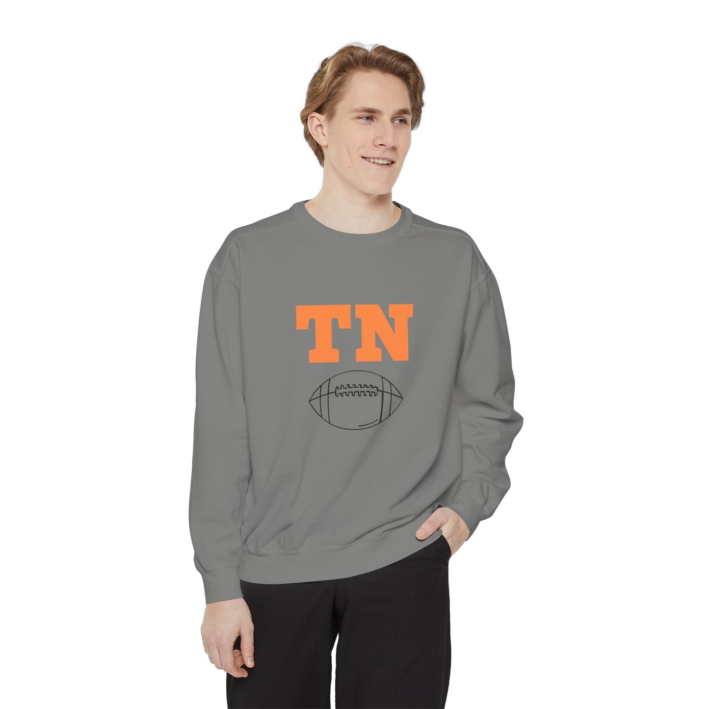 Tennessee Football Sweatshirt, Unisex Crewneck, Garment-Dyed Pullover, Game Day Apparel, Fall Fashion, Casual Wear, Sports Gift