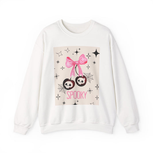 Spooky Skull Crewneck Sweatshirt, Halloween Apparel, Unisex Sweatshirt, Cozy Graphic Top, Autumn Fashion