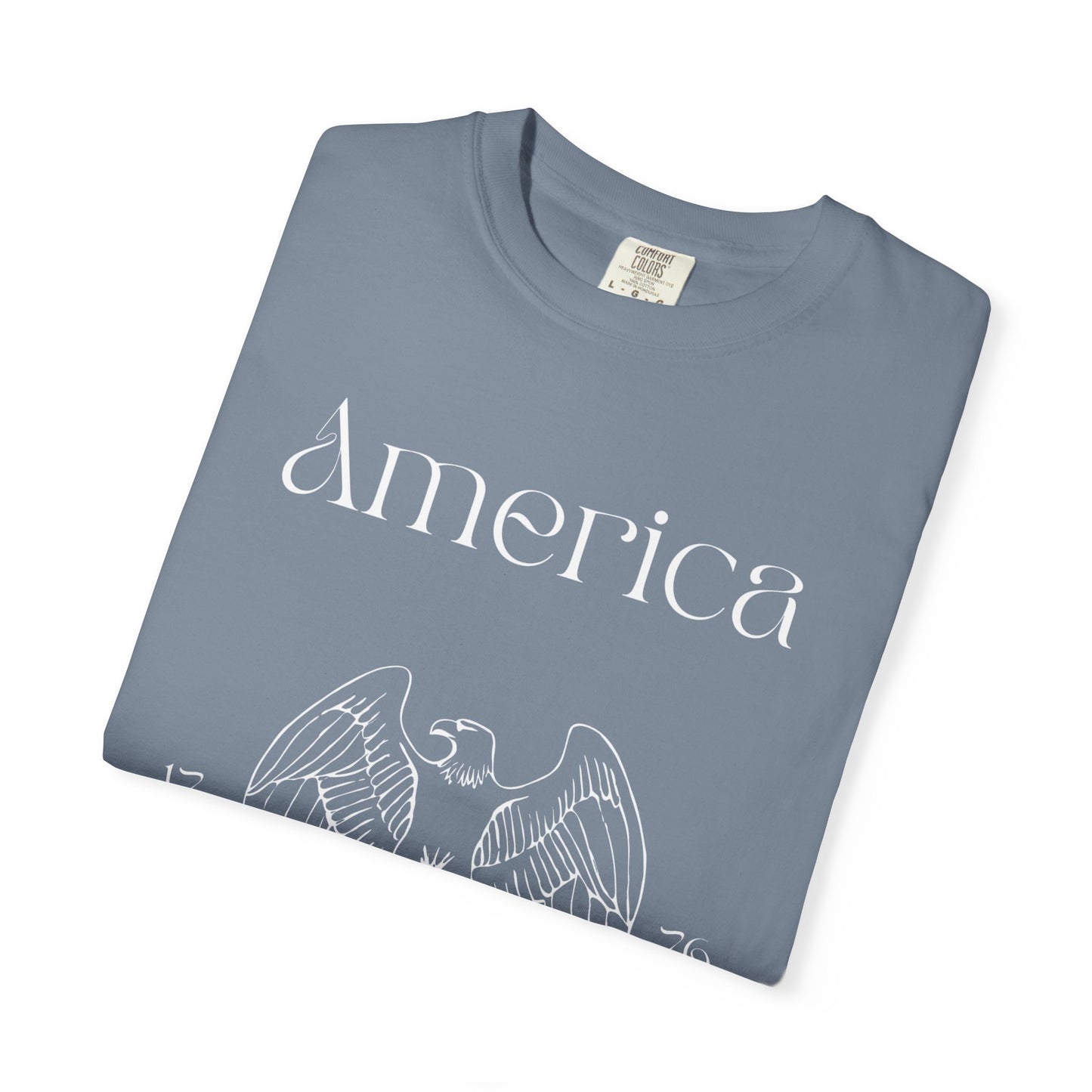 Vintage America T-Shirt - Home of the Brave - Unisex Garment-Dyed Tees