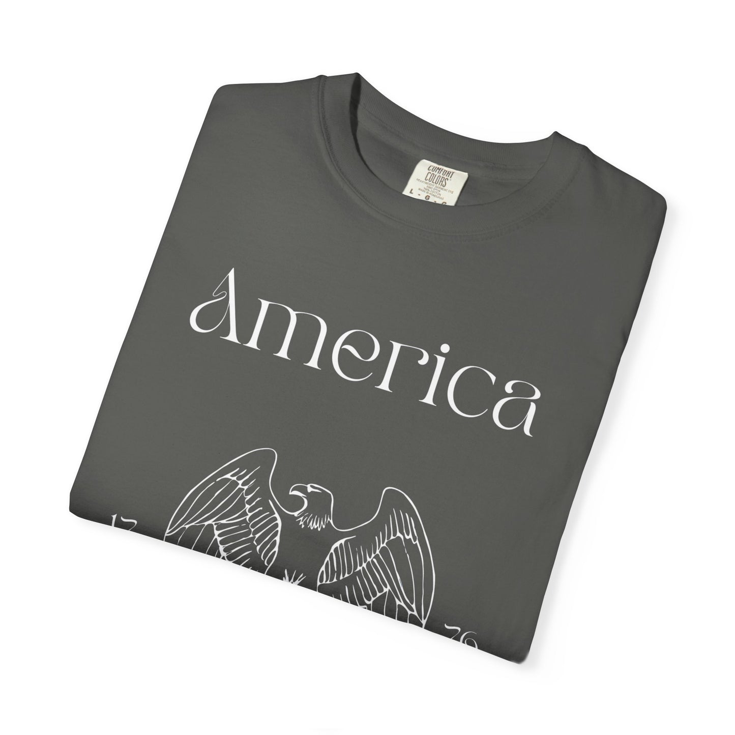 Vintage America T-Shirt - Home of the Brave - Unisex Garment-Dyed Tees